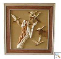 Angel 3D Handcarved Wooden Picture