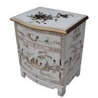 Handmade White Lacquer with Mother of Pearl Furniture