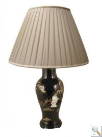 MOP Lamp with Ladies, Cream Shade