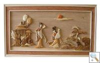 Ladies 3D Handcarved Wooden Pictures