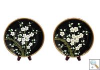 Set Of 2 Blossom Plates With Stand