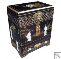 Mother Of Pearl Tall Jewellery Box w/drawer