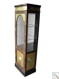 Gold Leaf Display Cabinet with Mirror