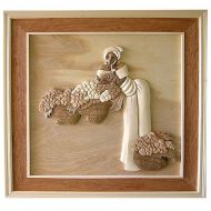 Black Lady 3D Handcarved Wooden Picture
