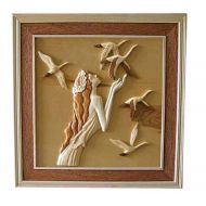 Angel 3D Handcarved Wooden Picture
