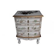 Mother of Pearl White 3 Drawer Chest