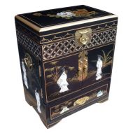 Mother Of Pearl Tall Jewellery Box w/drawer