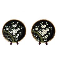 Set Of 2 Blossom Plates With Stand