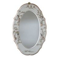 Lacquer Mirror with Mother of Pearl Carvings